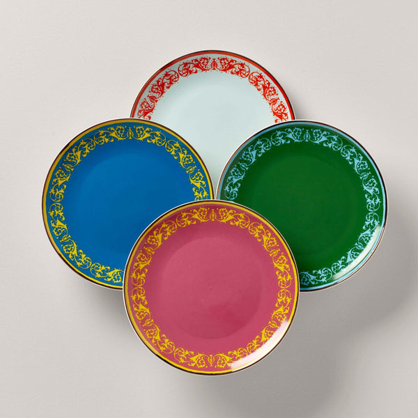Assorted 4Piece Accent Plate Set Aga Khan Museum Shop