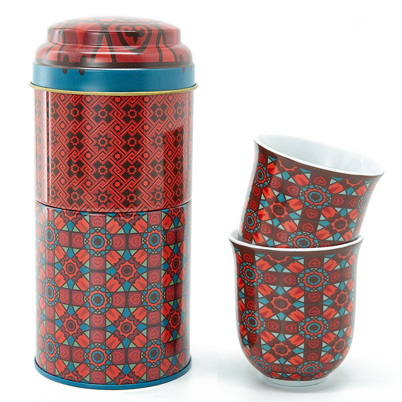 Tin Box With 2 Coffee Cups - Kalea