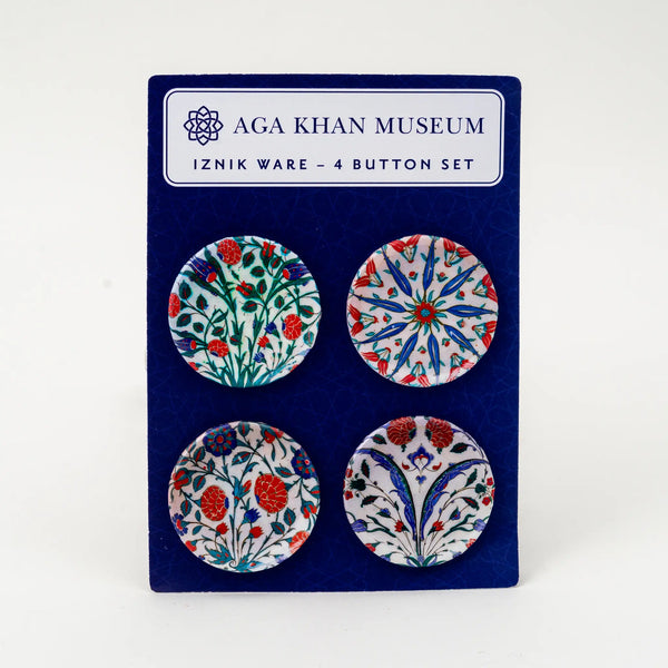 4 Button Set - Iznik Ware - Aga Khan Museum Shop