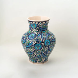 Vase - Blue, White & Green Floral