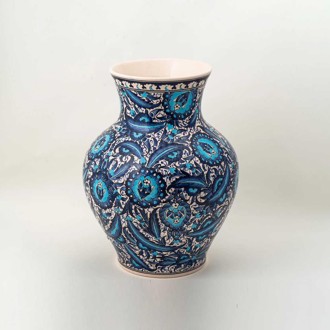 Vase - White & Blue Floral
