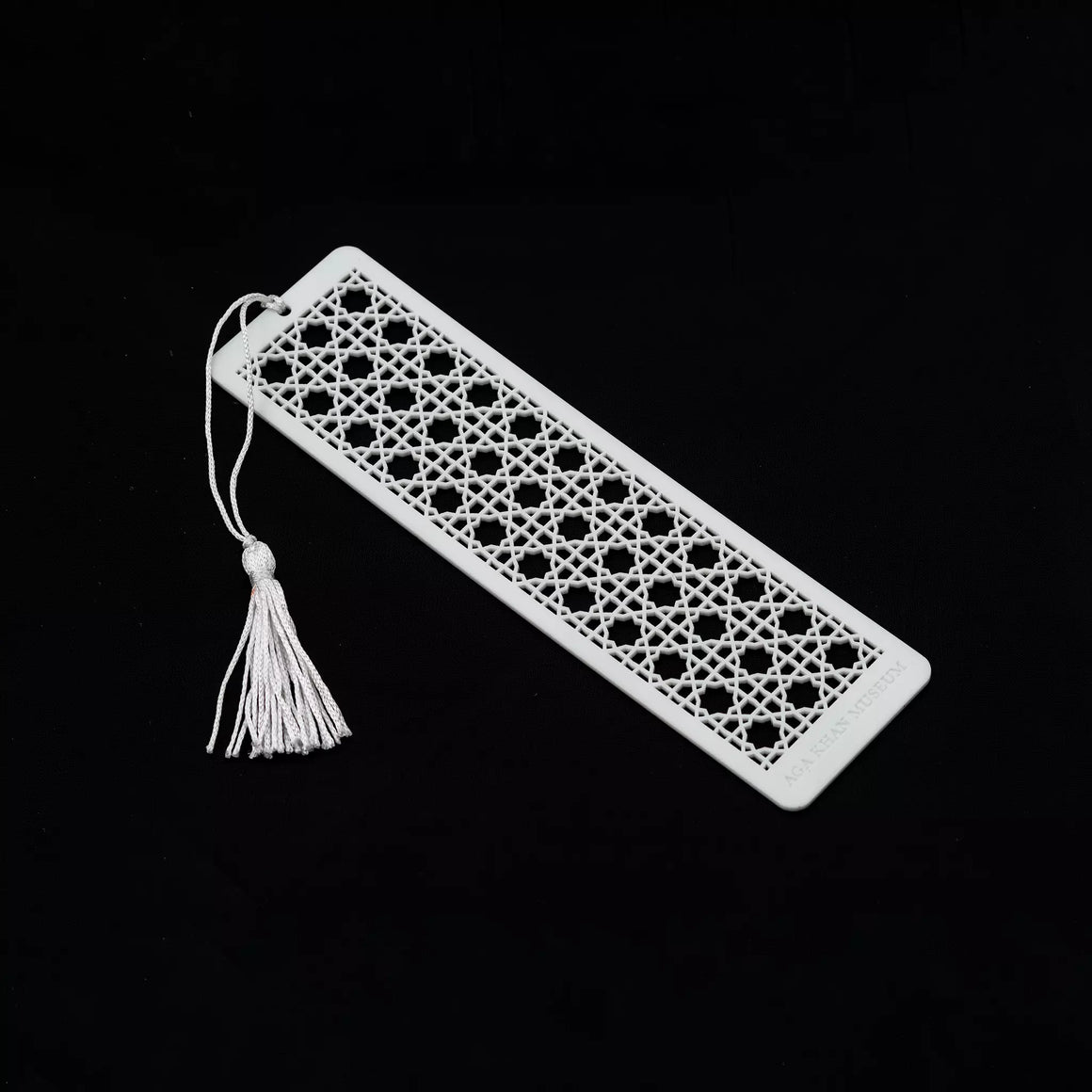 White Bookmark - Masharabiya Pattern #1