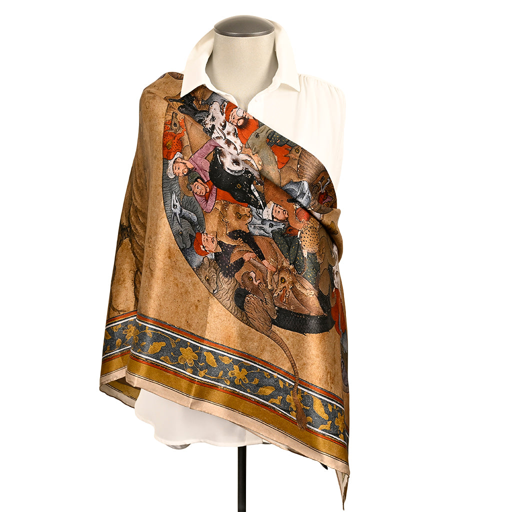 Aga Khan Musuem-Elephant Mosiac Scarf