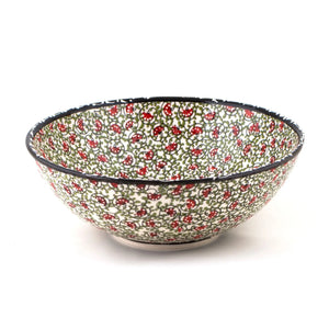 Iznik Bowl - Red & Green Floral Pattern