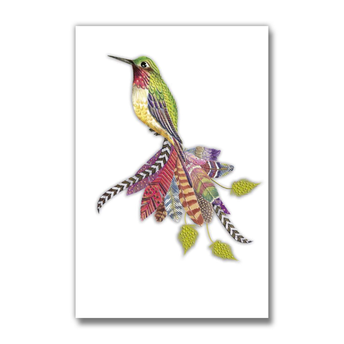 Note Card - Multi-Coloured Bird