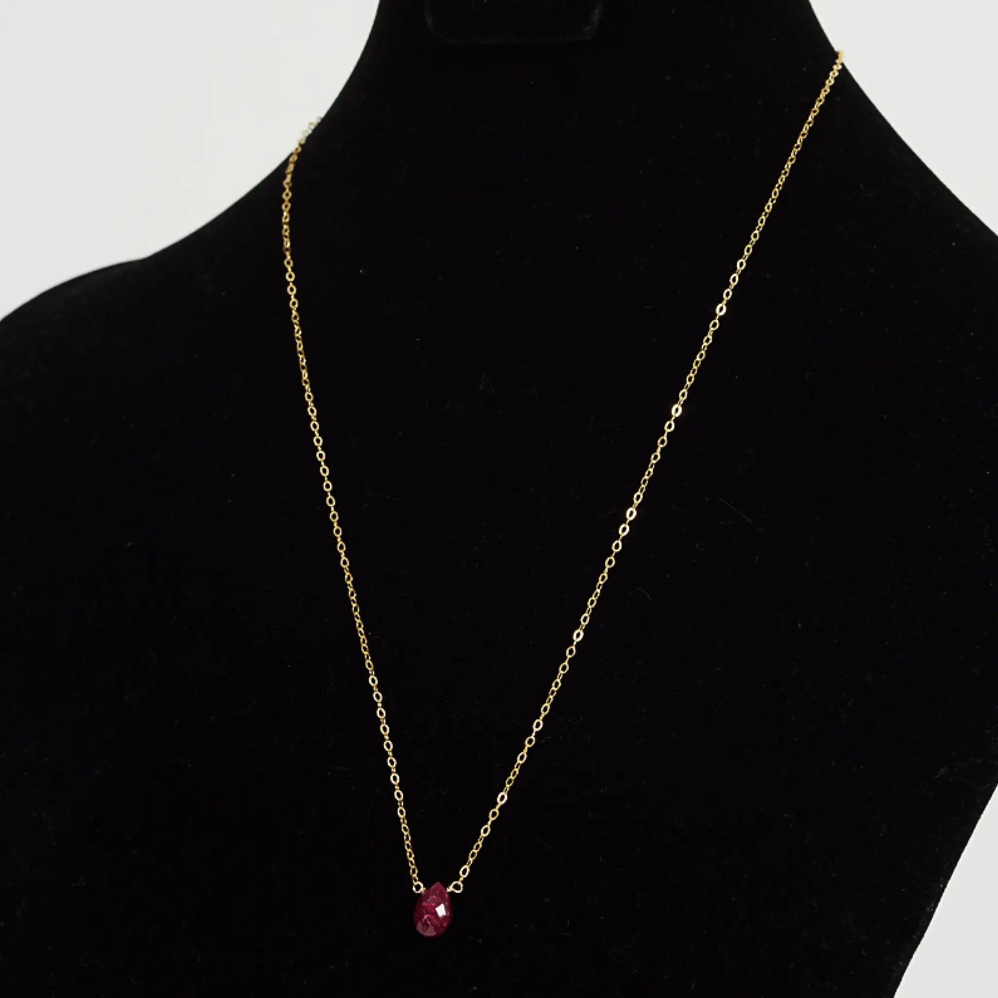 Small Emerald & Ruby gemstones pendant necklace for women red crystal Rose  gold color choker diamonds luxury jewelry bijou gift - AliExpress
