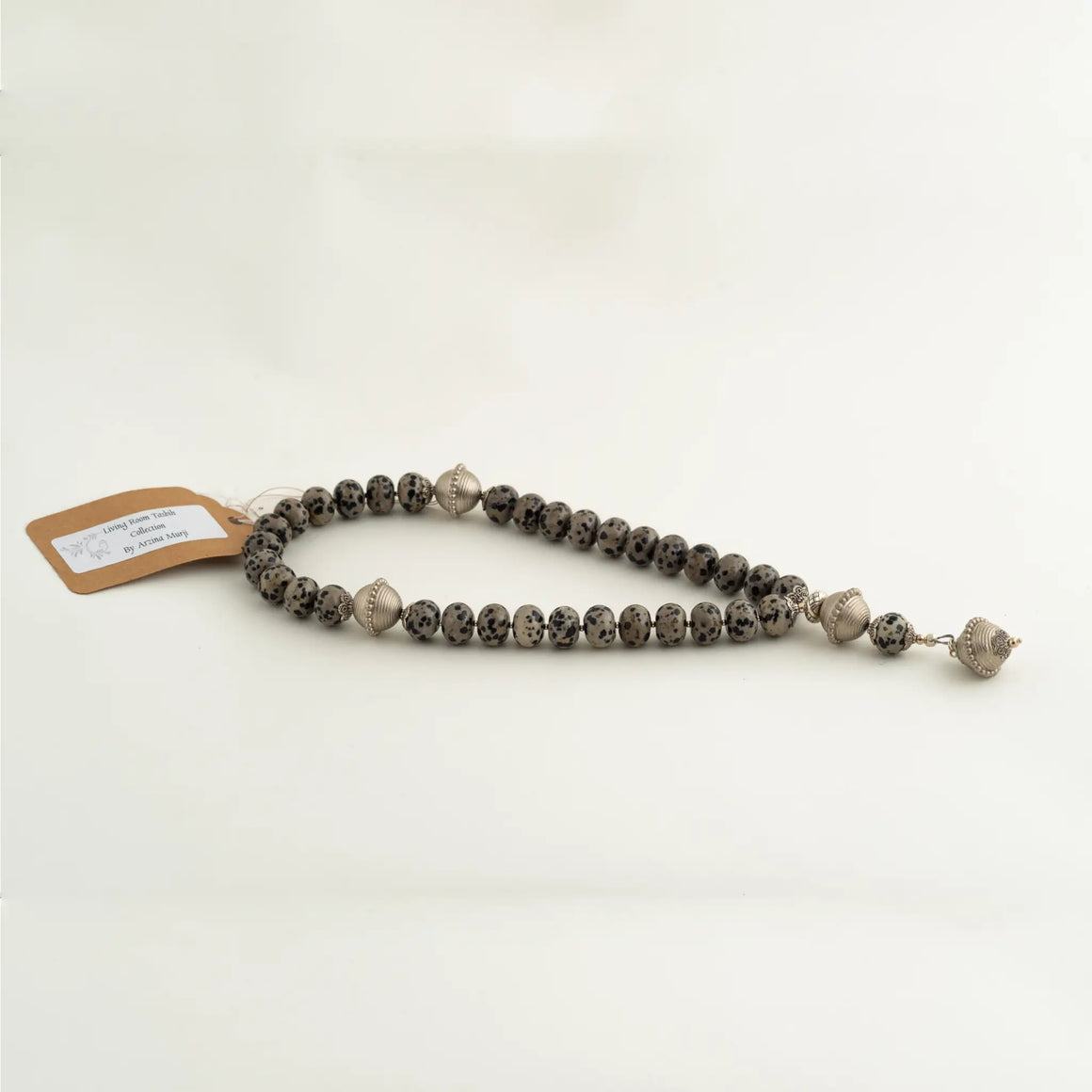 Living Room Tasbih Collection - Dalmation Jasper Silver