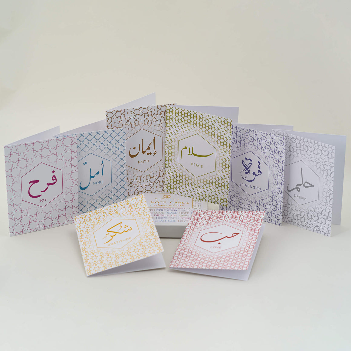 Aga Khan Museum Notecard Box - Arabic Calligraphy Words - Set of 8