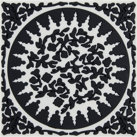 Trivet-Mosaic Black & White