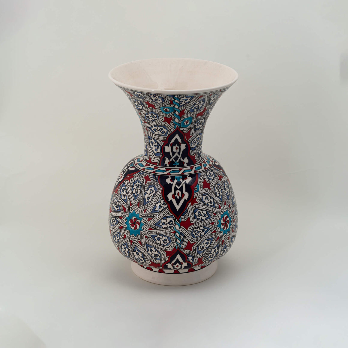 Medium Vase - Blue & White Pattern