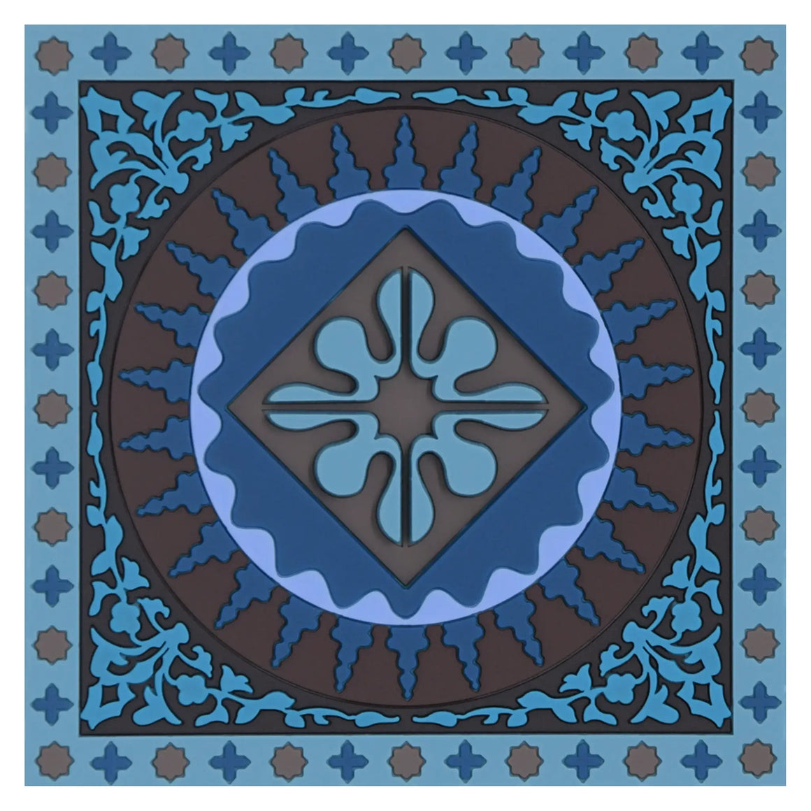 Coaster-Mosaic Blue- 6 Pcs