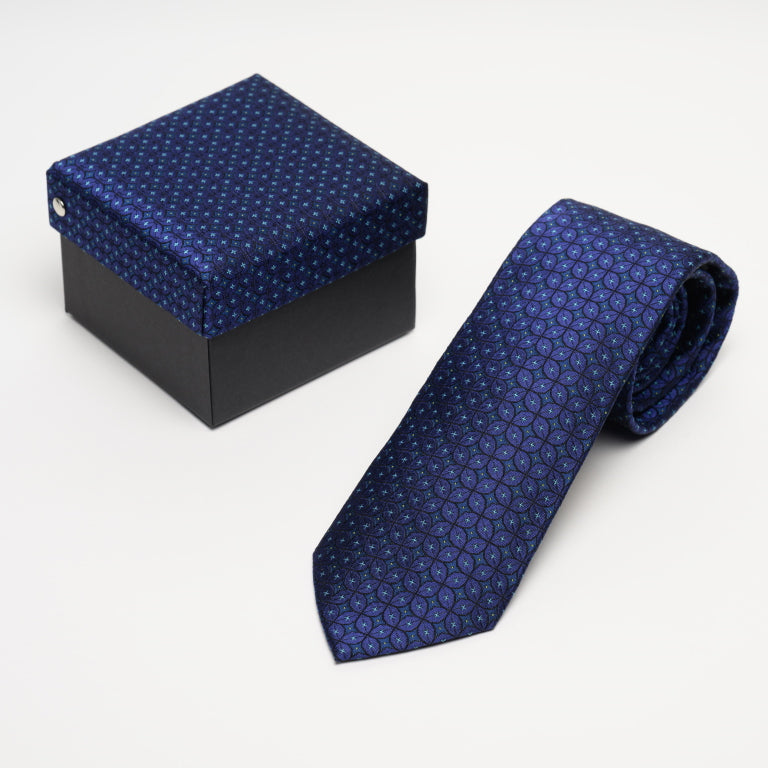 Aga Kan Museum Tie-Navy Twilight-Geometric