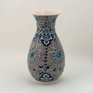 Large Vase - Red & White Blue pattern
