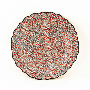 Iznik Plate - Red & Orange Floral Pattern