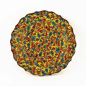 Iznik Plate - Yellow Floral Pattern