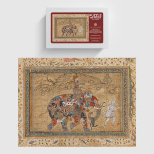 Composite Elephant with Rider & Groom - Puzzle