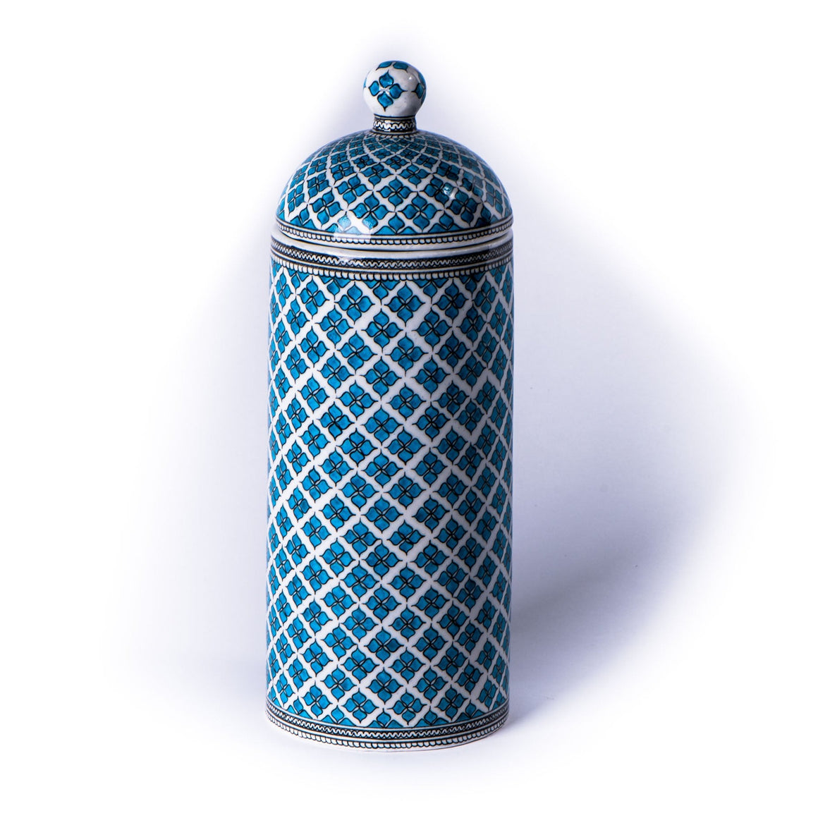 Clover Pattern Jar - Iznik Turquoise