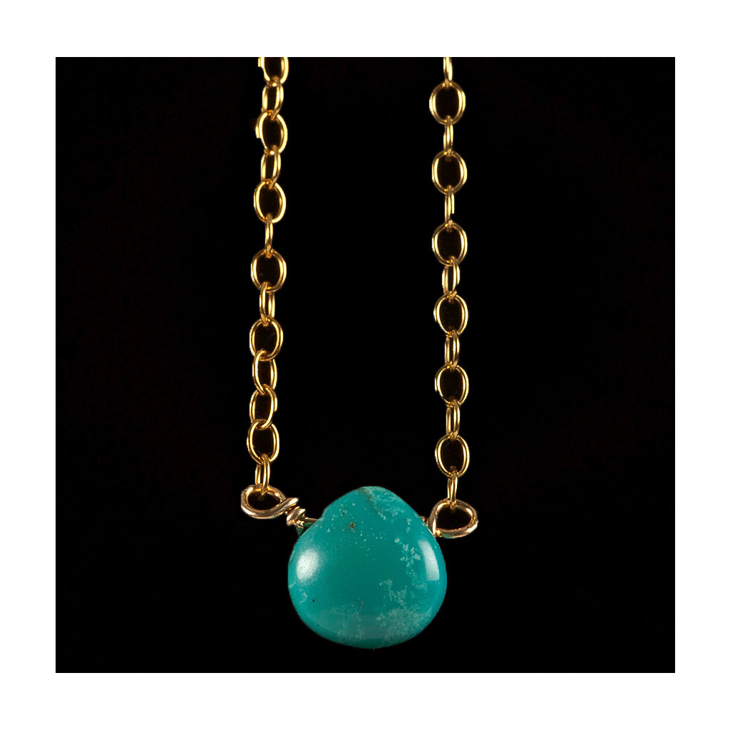 Azki Jewelry - Small Pendant-Turquoise