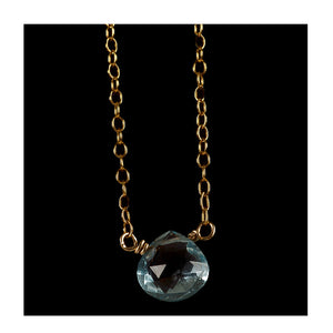 Azki Jewelry - Small Pendant-Blue Topaz
