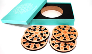 Islamic Coasters Set (Circle) - 10 Pointed Star (Alhambra Palace)