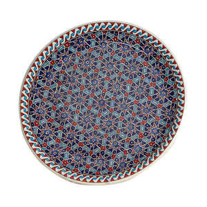Iznik Plate-Red and blue pattern