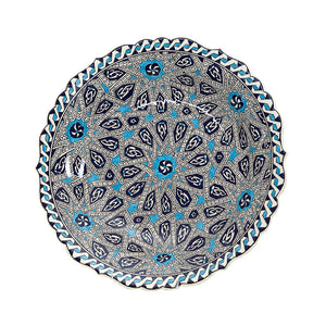 Iznik Plate - Blue & White Pattern