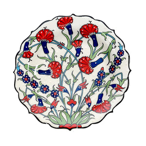 Iznik Plate - Red & Blue Floral