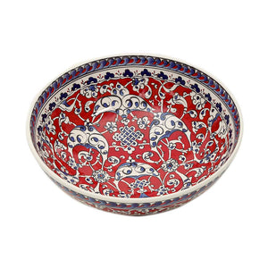 Iznik Bowl-Red and white pattern