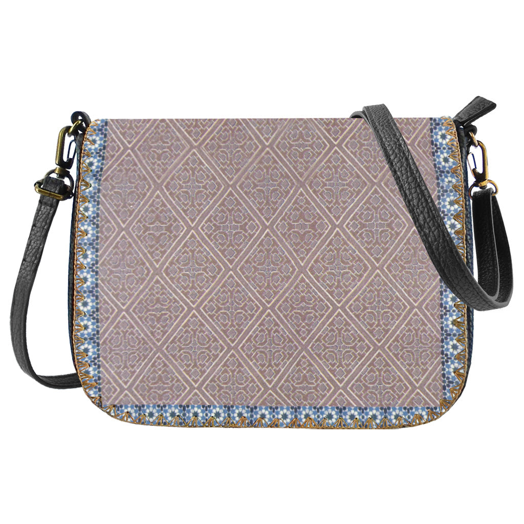 Crossbody Bag-Moroccan Pattern Bori Bag (Beige/Brown)